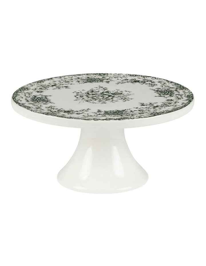 Rosetta Footed Cake Stand 20cm Gift Boxed in Antique Green