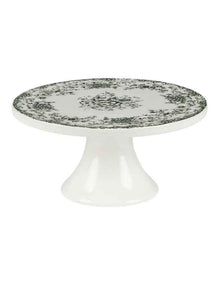 Rosetta Footed Cake Stand 20cm Gift Boxed in Antique Green