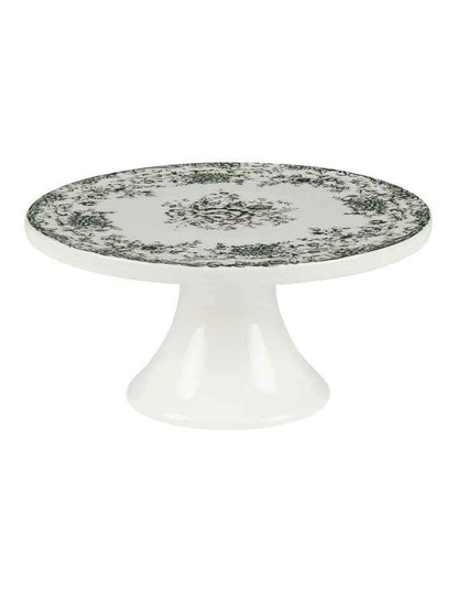 Rosetta Footed Cake Stand 20cm Gift Boxed in Antique Green