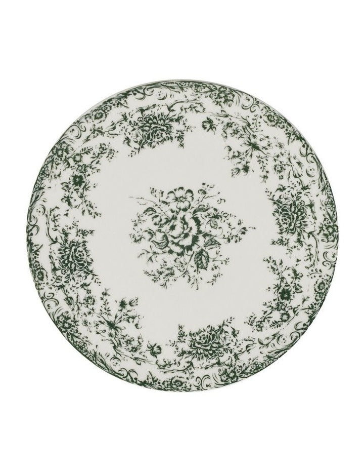 Rosetta Footed Cake Stand 20cm Gift Boxed in Antique Green