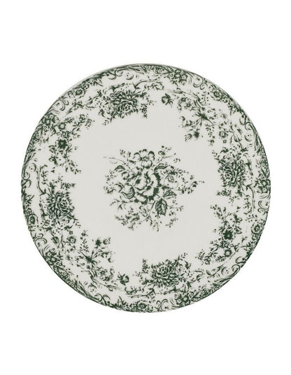 Rosetta Footed Cake Stand 20cm Gift Boxed in Antique Green
