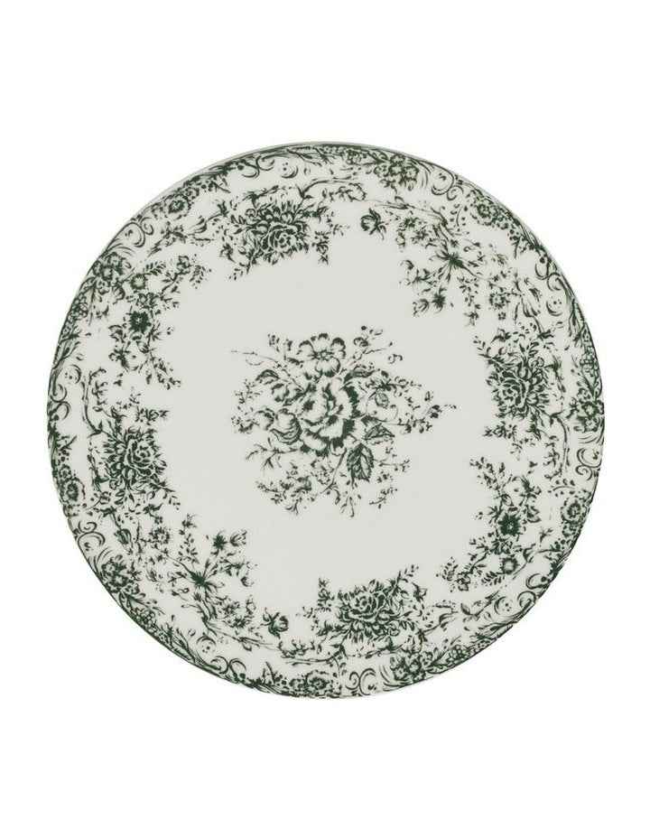 Rosetta Footed Cake Stand 20cm Gift Boxed in Antique Green