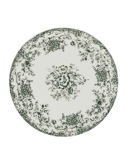 Rosetta Footed Cake Stand 20cm Gift Boxed in Antique Green