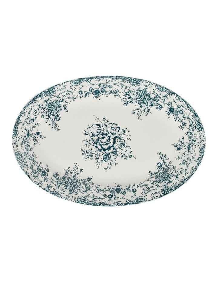 Rosetta Oval Platter 37x25cm Gift Boxed in Antique Blue