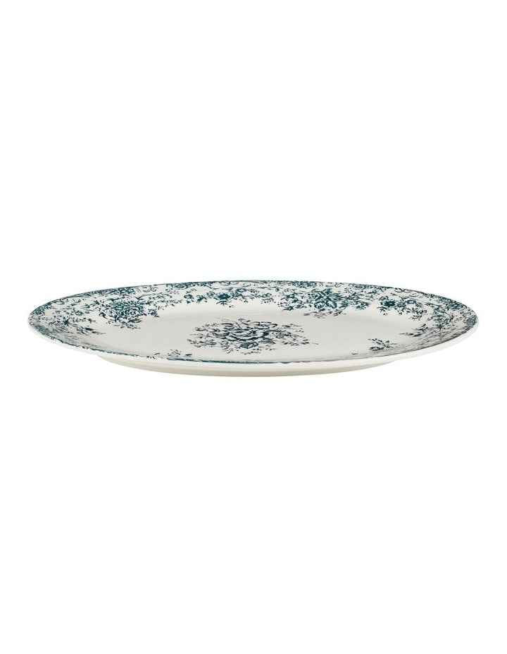 Rosetta Oval Platter 37x25cm Gift Boxed in Antique Blue