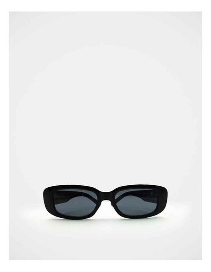 Mamma And Mini Rectangle Sunglass Set in Black
