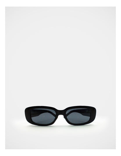 Mamma And Mini Rectangle Sunglass Set in Black