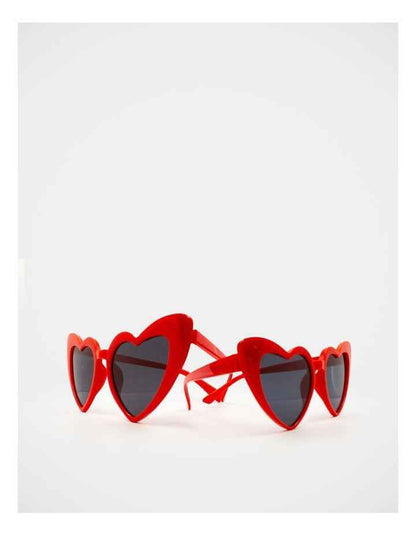 Mamma And Mini Heart Sunglass Set in Red