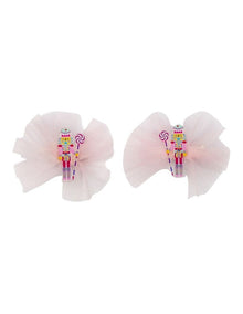 Christmas My Tulle Nutcracker Hair Clip 2 Pack in Multi
