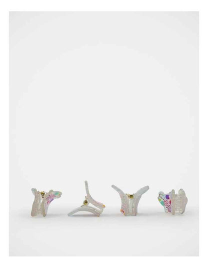 Christmas My Vintage Claw Clips 4 Pack in Multi