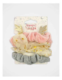 Christmas My Reindeer Scrunchie 3 Pack in Multi