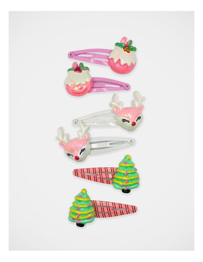 Christmas My Vintage Snap Clip Set 4 Pack in Multi