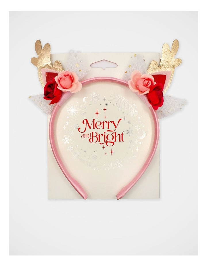 Christmas My Reindeer Alice Band in Multi