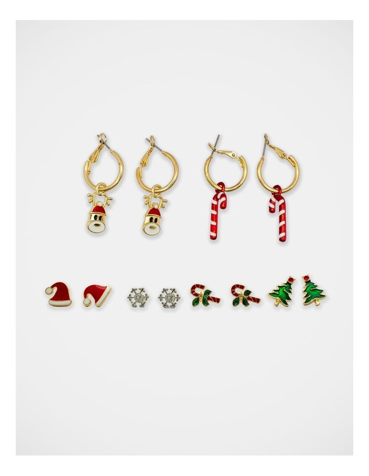 Christmas My Tree Earring 6 Pack in Multi