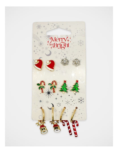 Christmas My Tree Earring 6 Pack in Multi