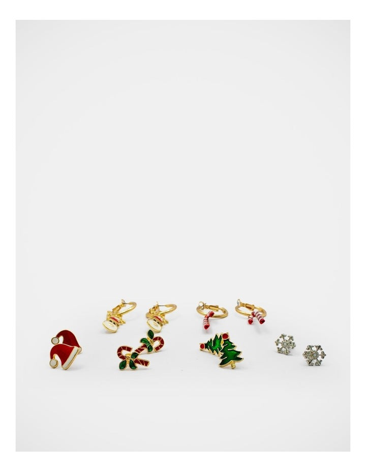 Christmas My Tree Earring 6 Pack in Multi