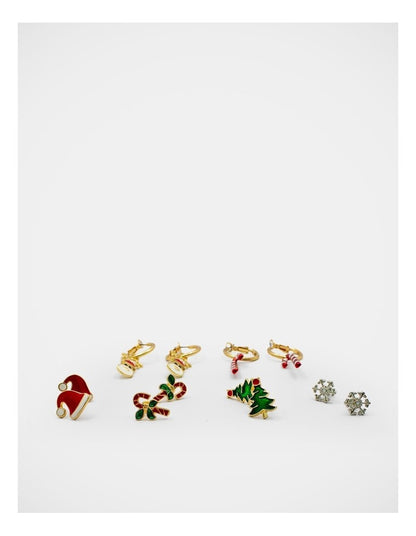 Christmas My Tree Earring 6 Pack in Multi