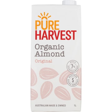 PureHarvest Organic Almond Original Long Life Milk UHT 1L