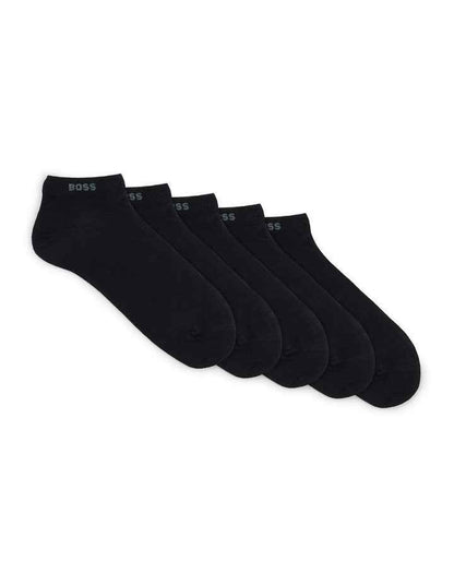 Low Cut Logo Sport Socks 5 Pack in Black