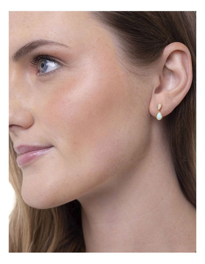 Dainty Opal Drops in Gold