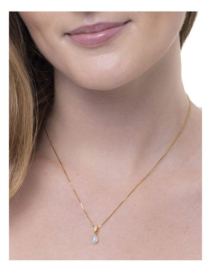 Dainty Opal Pendant in Gold
