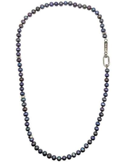 Statement Pearl Necklace in Black