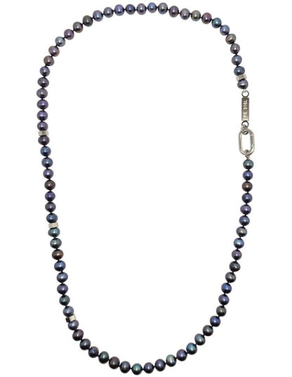 Statement Pearl Necklace in Black