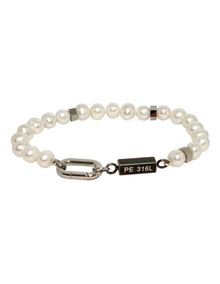 Statement Pearl Bracelet in White