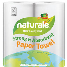 Naturale 100% Recycled Paper Towel 2 Ply 140 Sheets 2 Pack