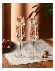 Avant Garde Lumi Flute Set of 6 in Clear