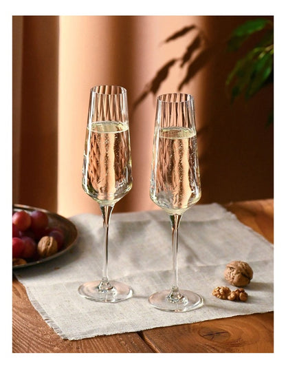 Avant Garde Lumi Flute Set of 6 in Clear