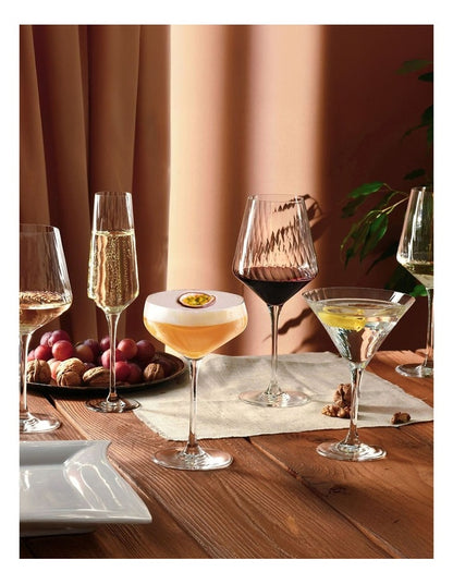 Avant Garde Lumi Flute Set of 6 in Clear