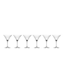 Avant Garde Lumi Martini Set of 6 in Clear