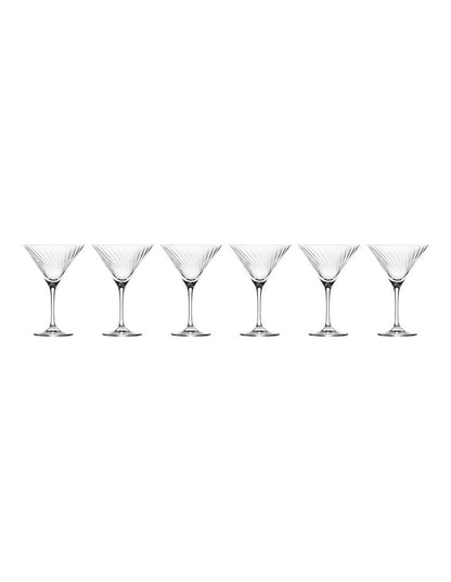 Avant Garde Lumi Martini Set of 6 in Clear
