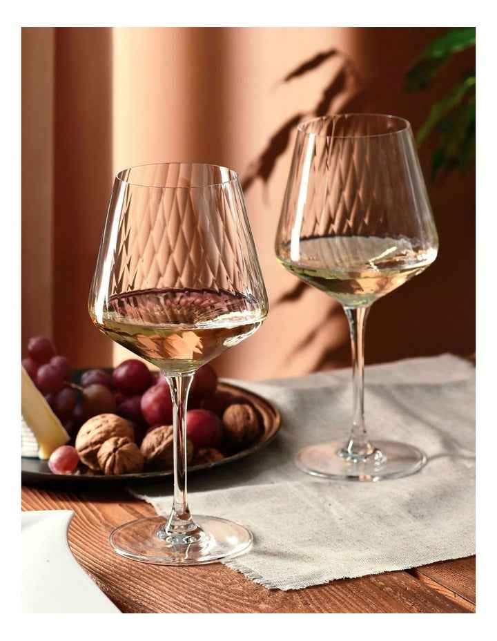 Avant Garde Lumi Wine Glass Set of 6 in Clear