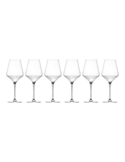 Avant Garde Lumi Wine Glass Set of 6 in Clear