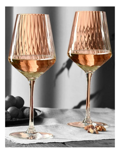Avant Garde Lumi Wine Glass Set of 6 in Clear