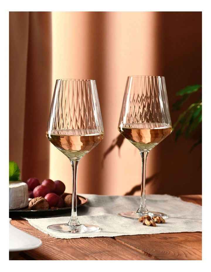 Avant Garde Lumi Wine Glass Set of 6 in Clear