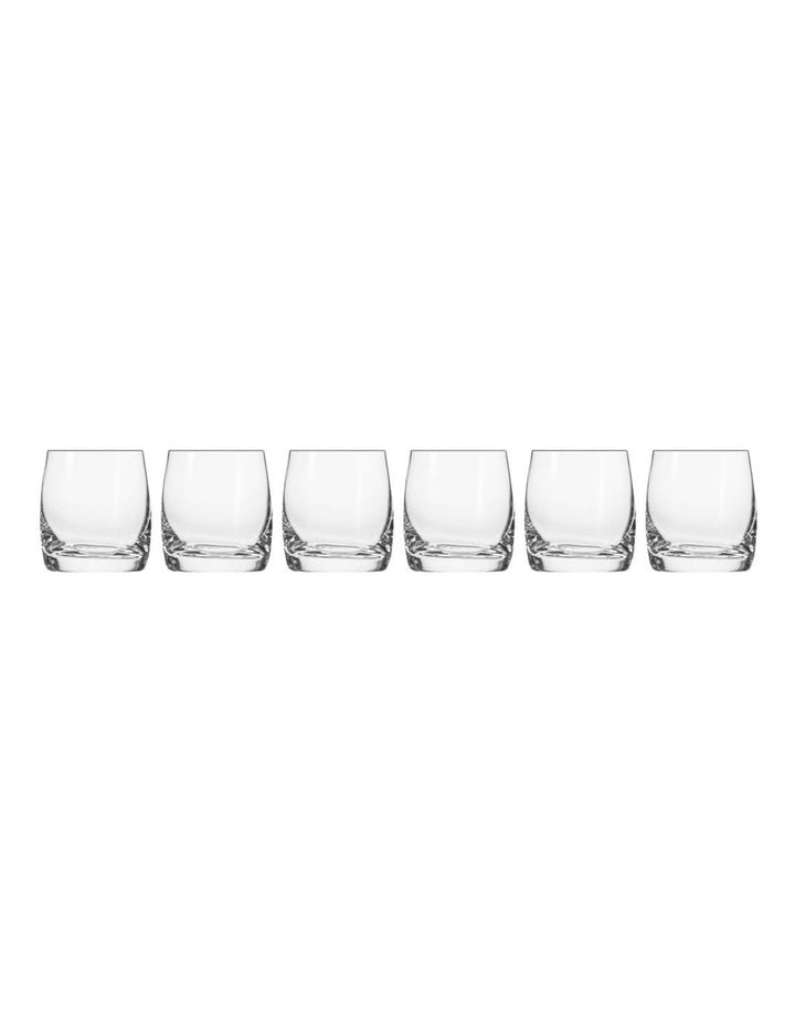Blended Double Old Fashion Glass Set of 6 in Clear
