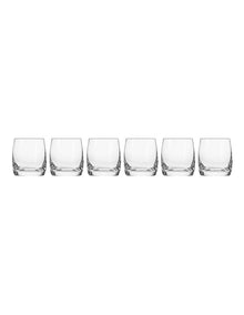 Blended Double Old Fashion Glass Set of 6 in Clear