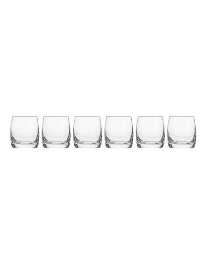 Blended Double Old Fashion Glass Set of 6 in Clear
