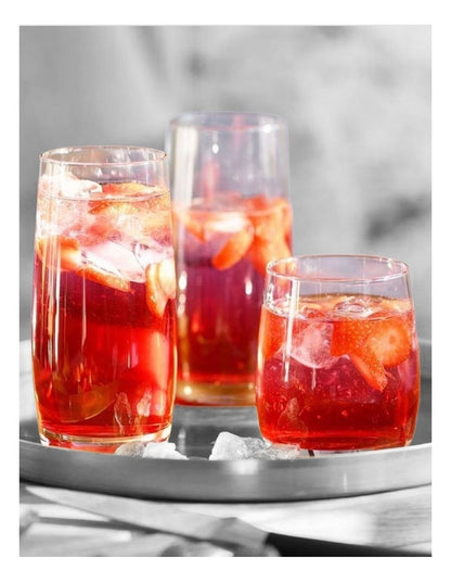 Blended Double Old Fashion Glass Set of 6 in Clear