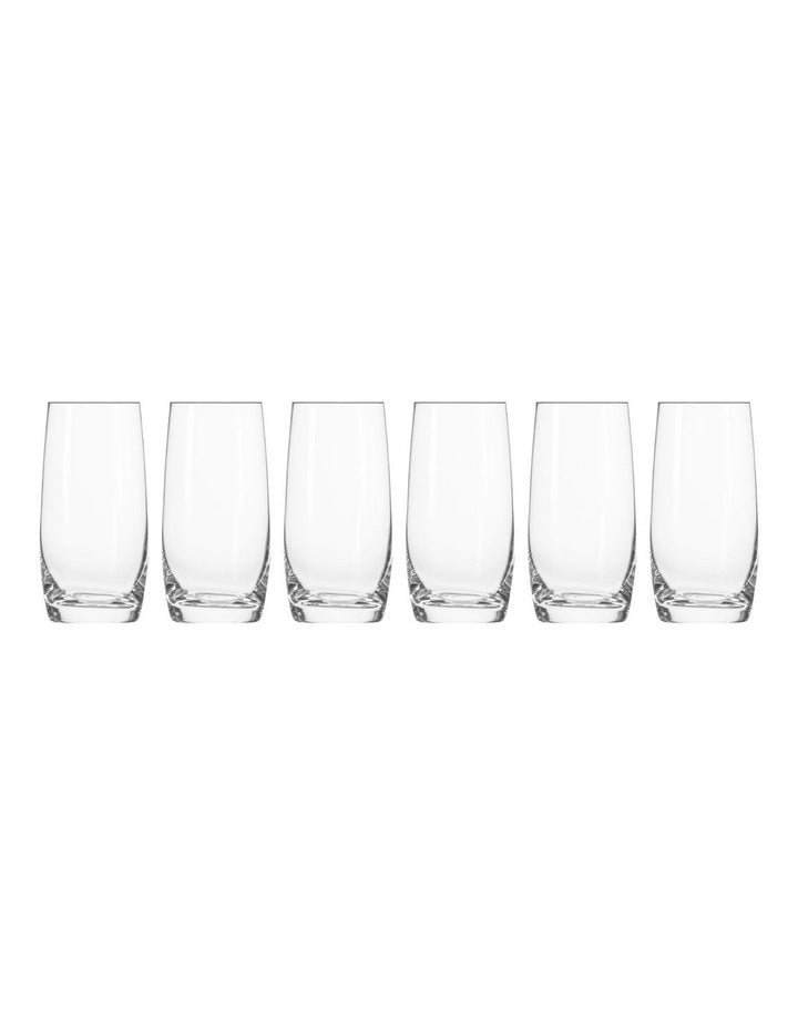 Blended Highball Glass Set of 6 in Clear