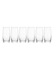 Blended Highball Glass Set of 6 in Clear