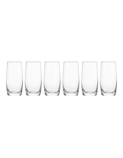 Blended Highball Glass Set of 6 in Clear