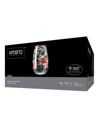 Inel Highball Glass Set of 6 in Clear