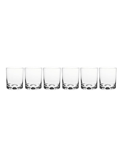 Triad Double Old Fashion Glass Set of 6 in Clear