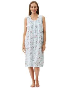 Alice Sleeveless Short Nightie in Alice Mint