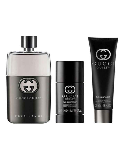Guilty Pour Homme Eau De Toilette Trio Gift Set