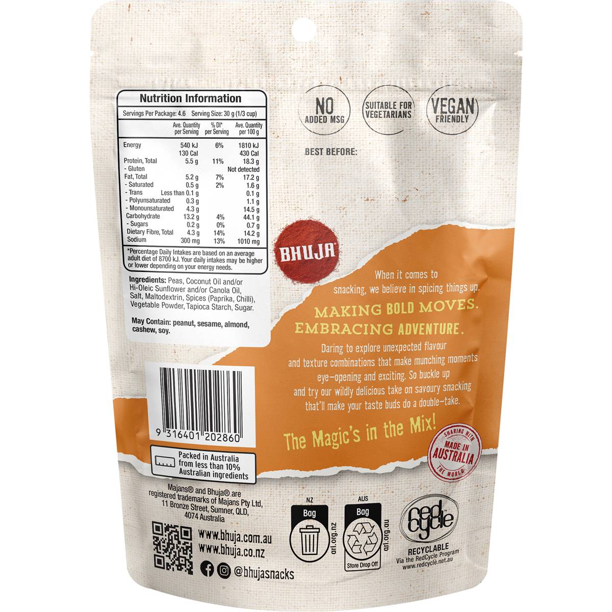 Bhuja Crunchy Seasoned Peas 140g